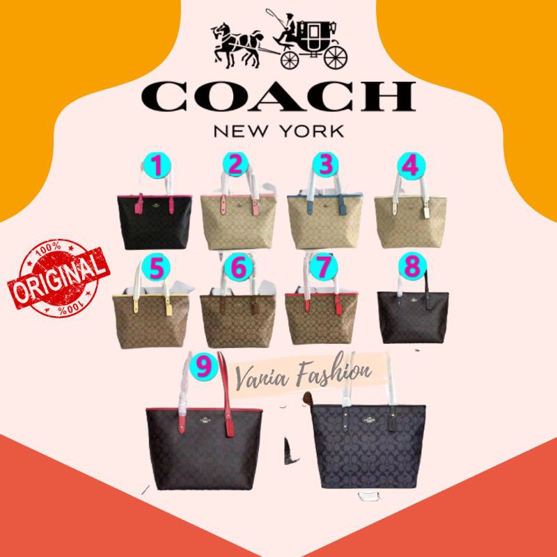 Oriiginal Coach 58292 Tas Wanita Tote Bag Full Package Original Import Kulit Impor Leather Asli
