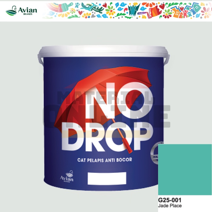 NO DROP TINTING Jade Palace G25-001 Galon Kemasan 5 kg, Isi 4kg Cat Pelapis Anti Bocor Luar Dalam Ou