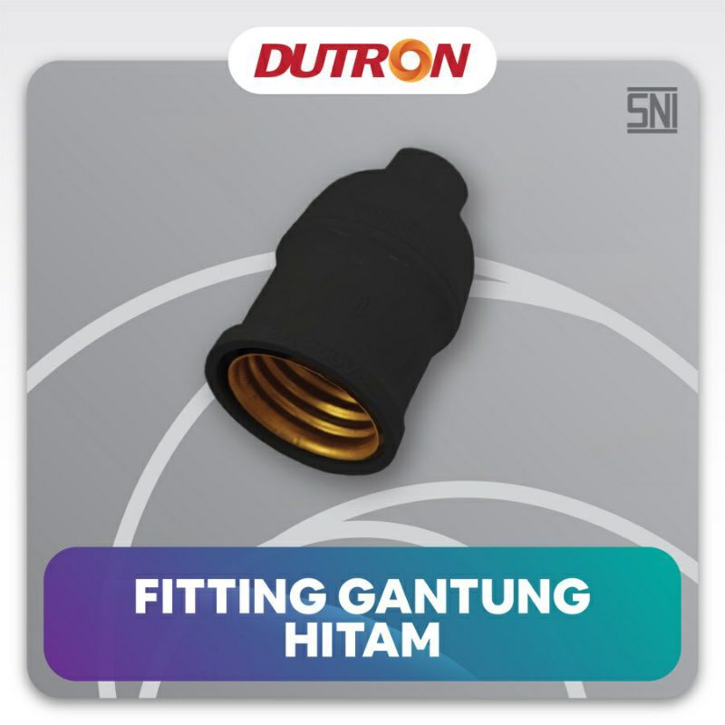 Fiting Gantung, Fiting Lampu Dutron Hitam, Fiting DV FGB 01