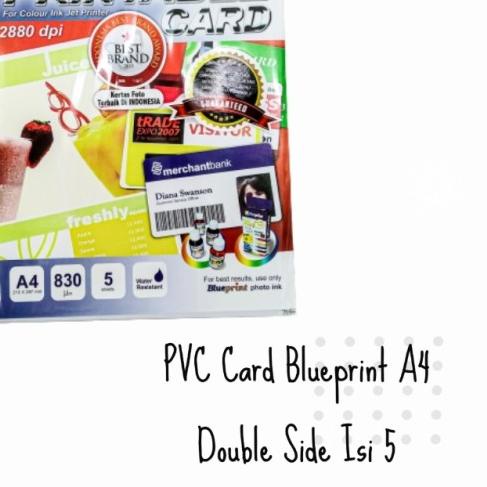 

✺ Kertas PVC Bahan ID Card Instan A4 Isi 5 Lembar Blueprint ➮