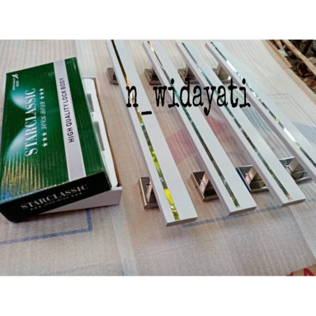 Handle Pintu Rumah/Tarikan Gagang Pintu minimalis 33cm set + Kunci