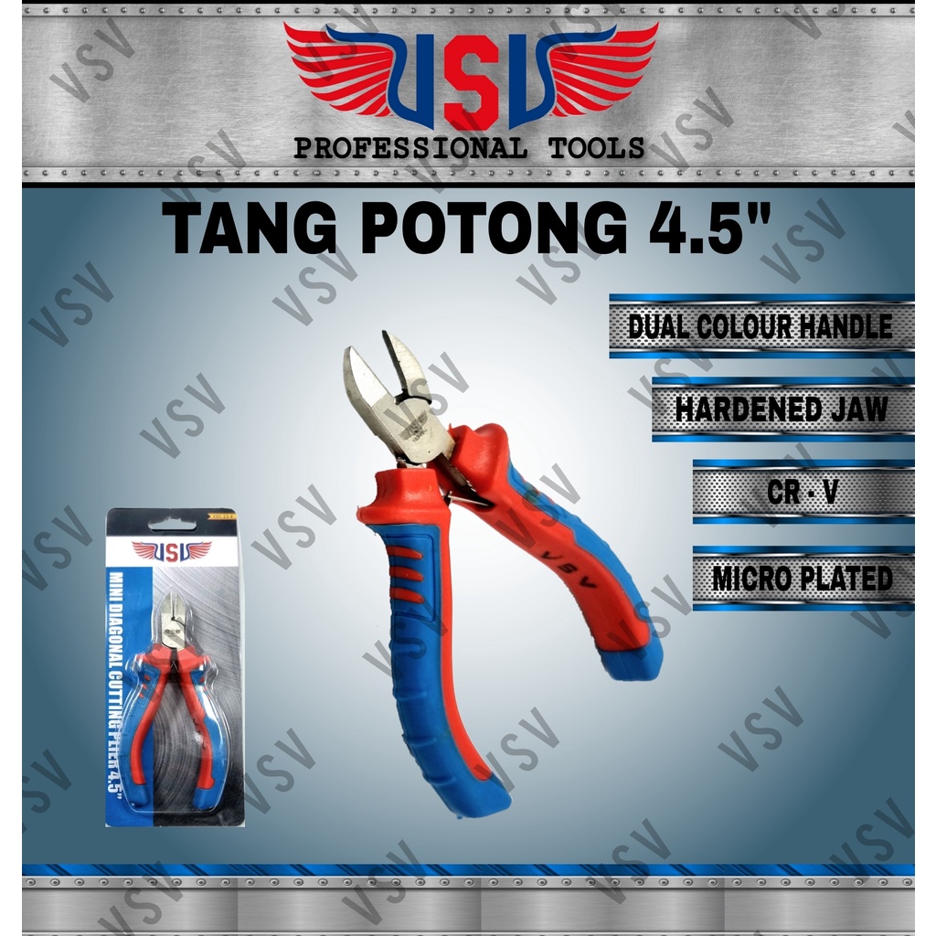 VSV Tang Mini 4.5&quot; Tang Kombinasi Lancip Potong Kakatua Mini Pliers 4.5inchi