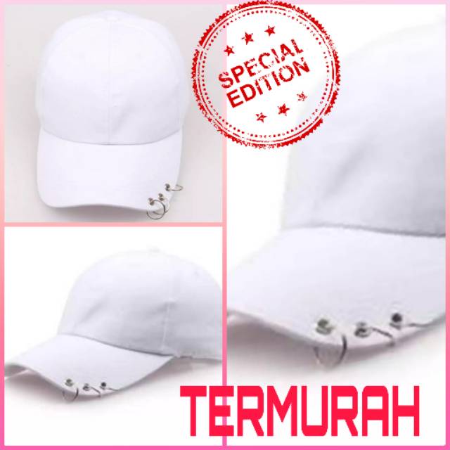 Topi ring putih/topi korea/topi distro/topi pria dewasa/topi pria keren
