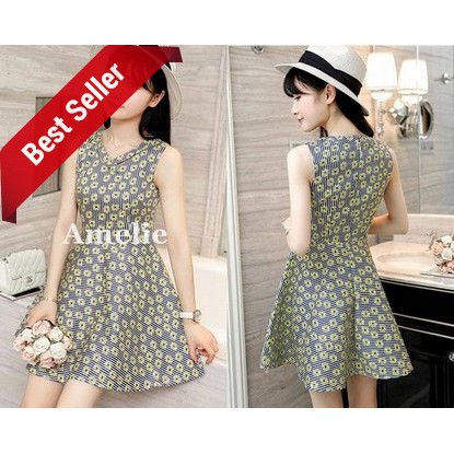 NEW Dress Import Sexy Party Mini Gaun Pesta Bunga Korea Pink Green Blue Wanita Murah