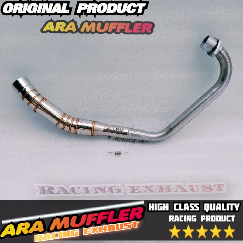 pipa leher knalpot Megapro lama Megapro Primus semi stanless header knalpot Honda Megapro lama