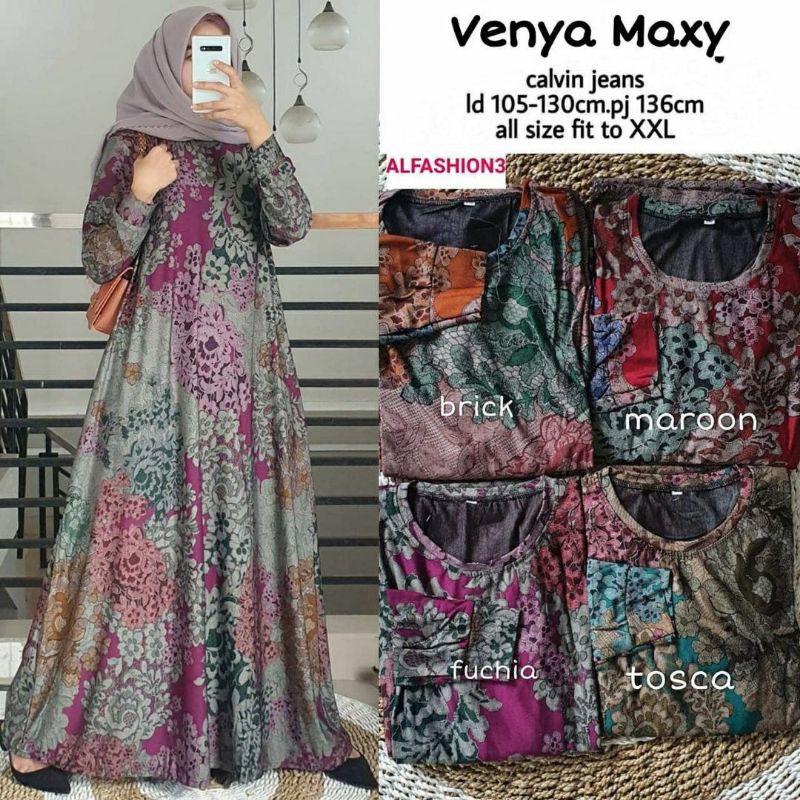 VENYA MAXY CALVIN JEANS GAMIS WANITA MUSLIM