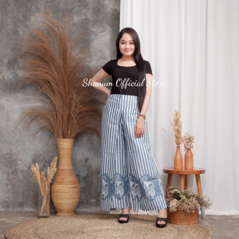 ROK CELANA Batik/CELANA KANTOR/BATIK KANTOR KULOT TUMPUK KULOT BATIK WANITA WAYANG SALUR /PARANG BUNGA BAWAHAN BATIK