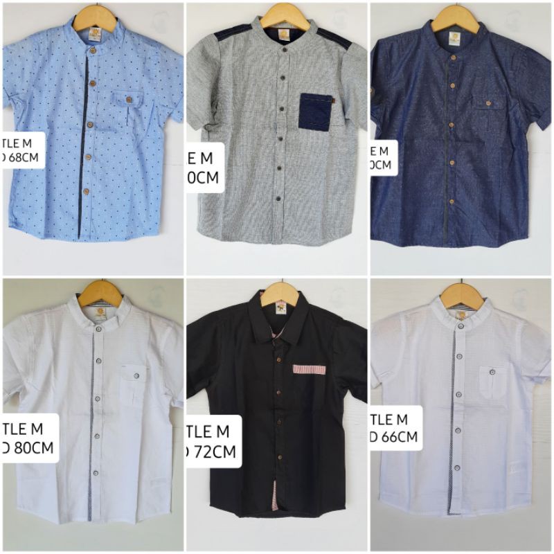 Baju Koko Anak Laki-laki Little M Lengan Pendek