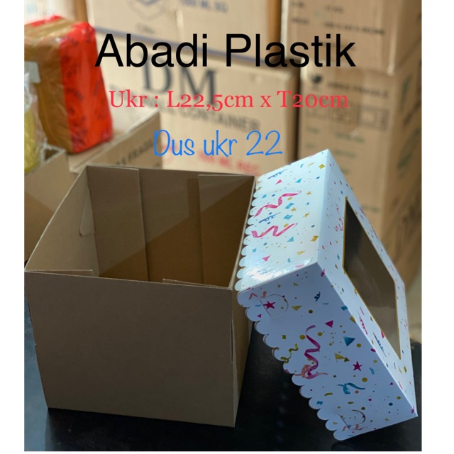 

DUS KUE / DUS KUE ULTAH / DUS TINGGI UKR 22 - MIN PEMBELIAN 3PCS