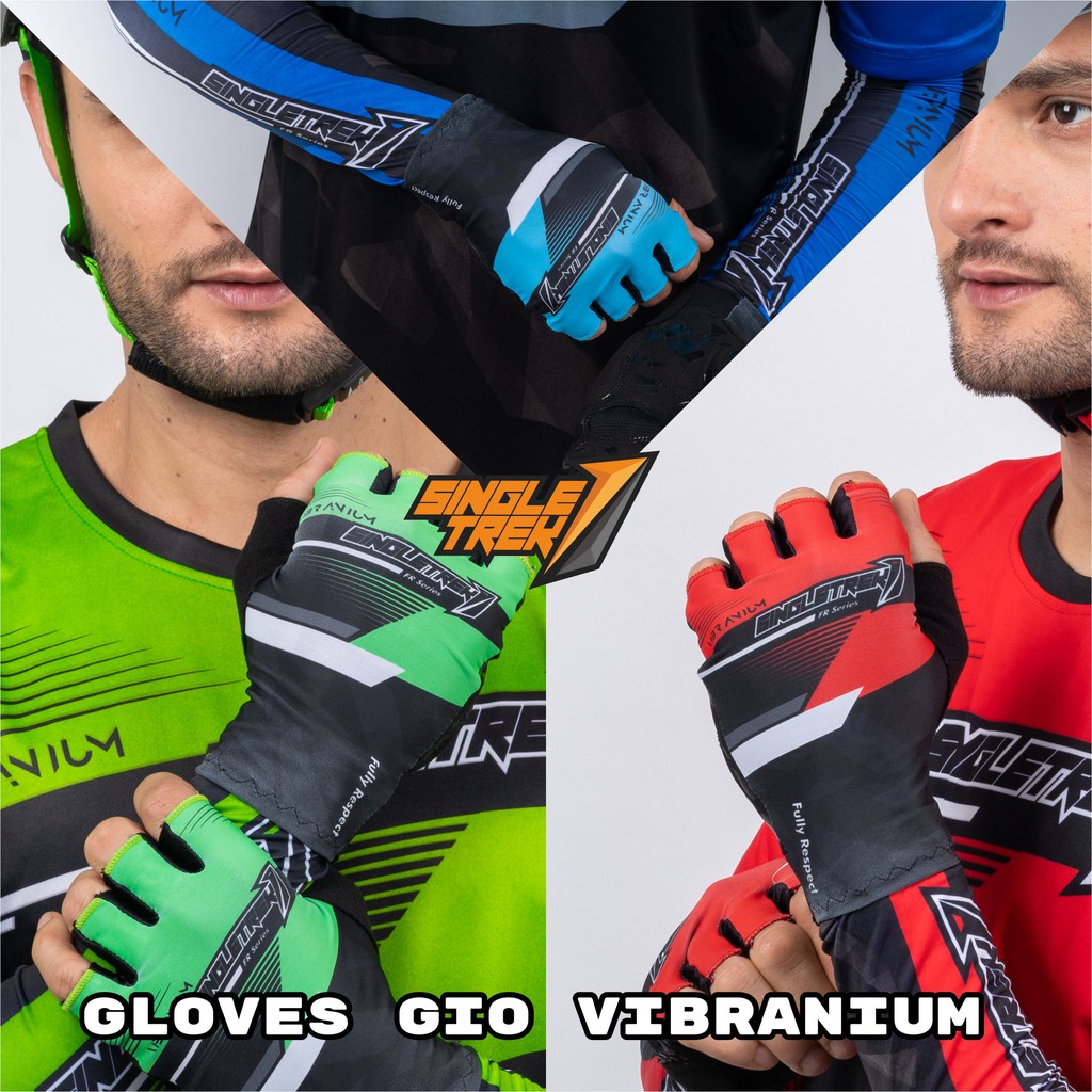 Sarung Tangan Vibranium Gio Pad sepeda nyaman gloves mtb lipat print