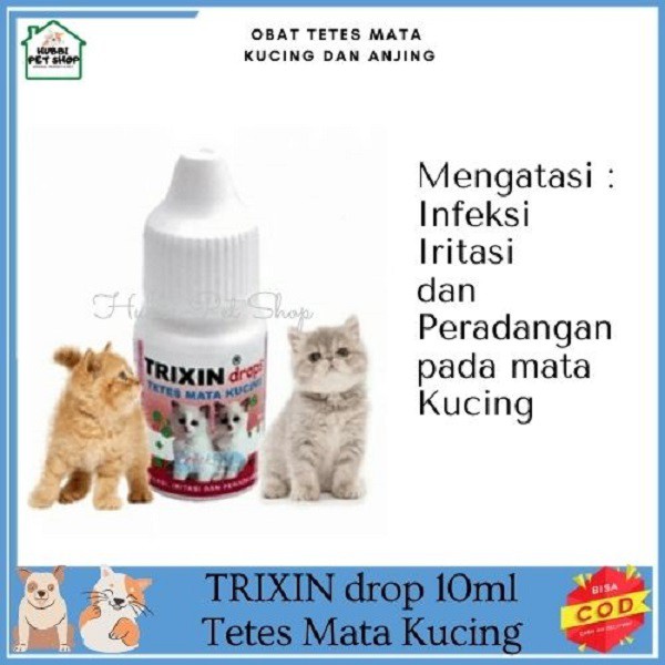 Obat Tetes Mata Kucing kitten - Obat Mata Kucing Trixin Drop 10ml-Tamacat 10 ml