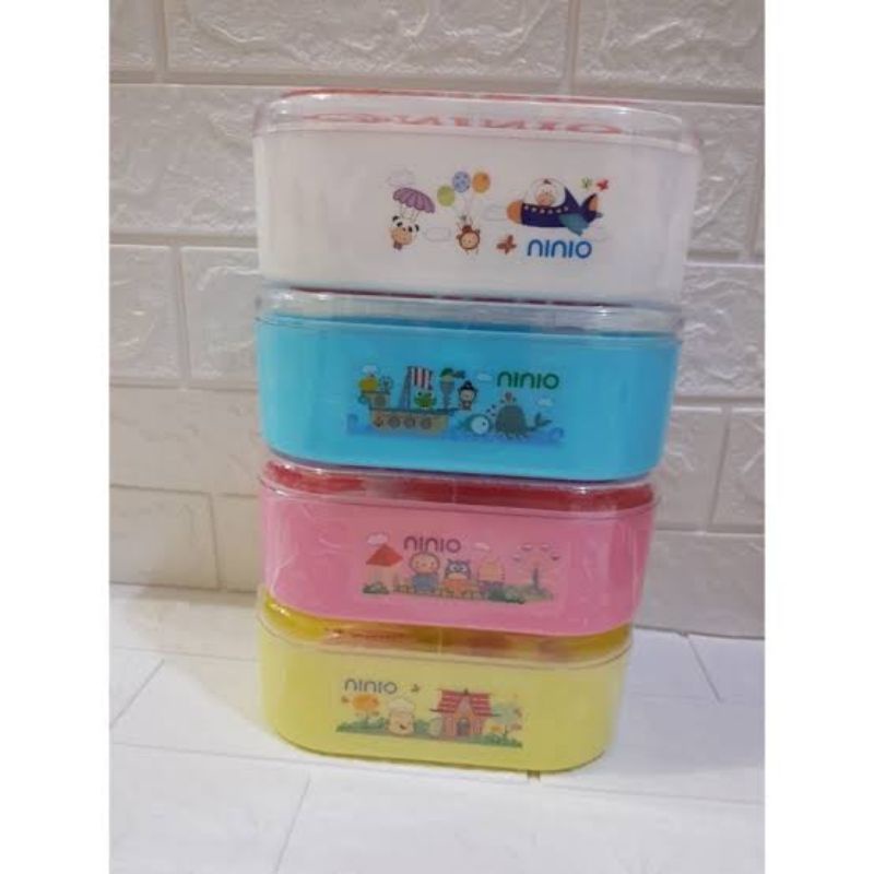 Ninio Baby Powder Case Twin Double - Ninio Tempat Bedak Tabur Bayi - Wadah Bedak Bubuk Bayi