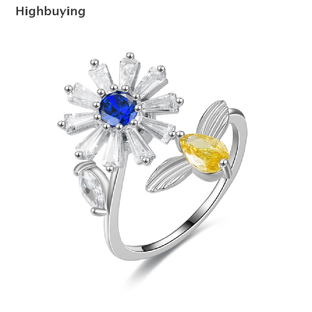 Hbid Cincin Anti Stress Bentuk Bunga Matahari / Daisy / Bintang / Planet Untuk Wanita Sun Flower