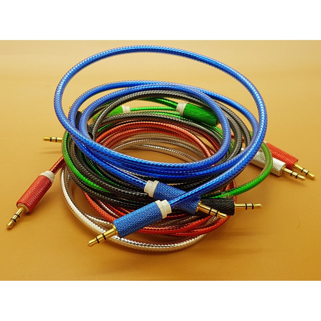 Kabel Jack Stereo-Stereo 3,5 Inch Silicon ( 1 Meter )