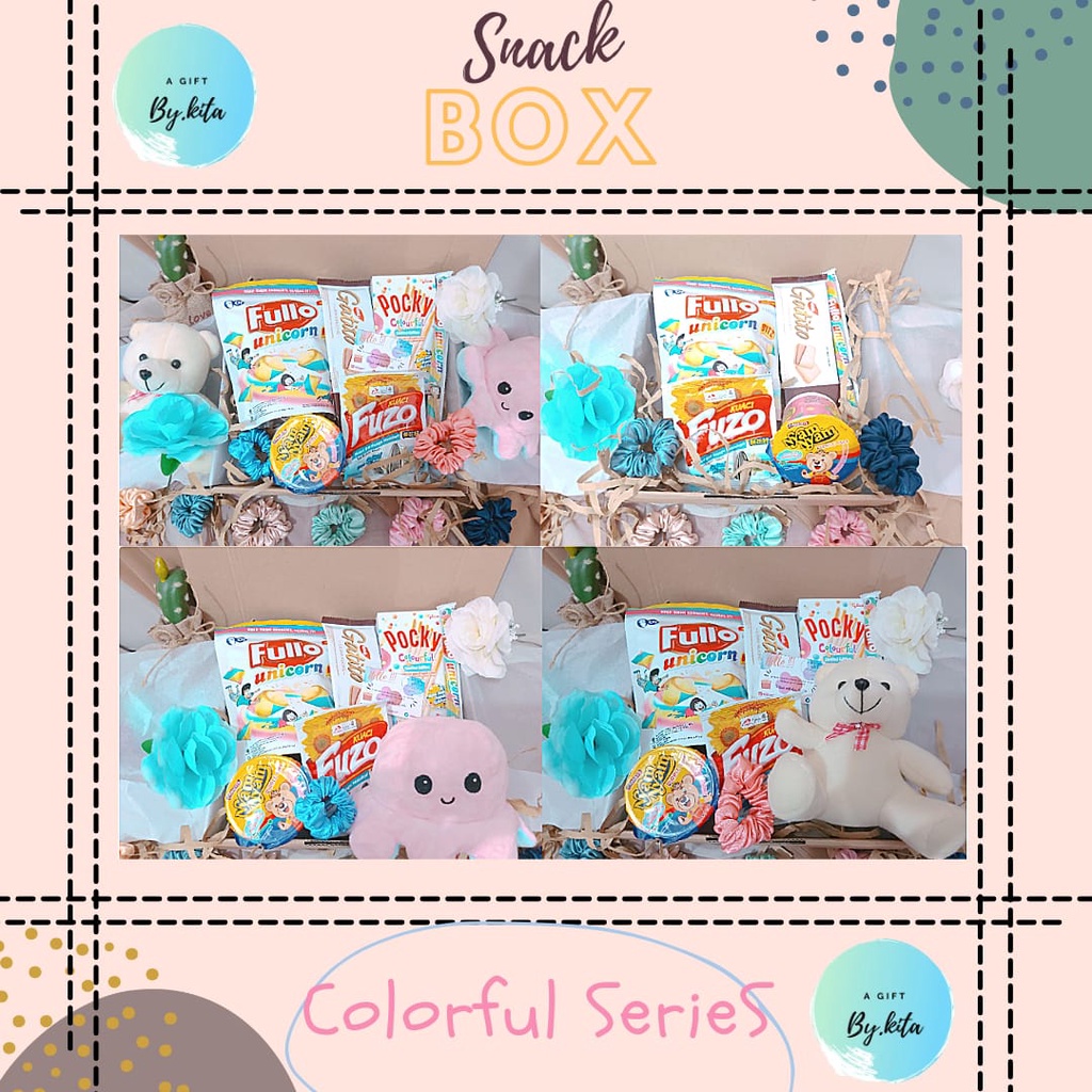 

[ READY] "COLORFUL Series" Large Size SNACK BOX / GIFT BOX [BIRTHDAY / GRADUATION]