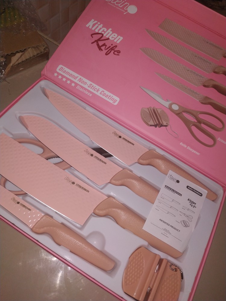 Stein Cookware Kitchen Knife/pisau Diamond Set/pisau Dapur