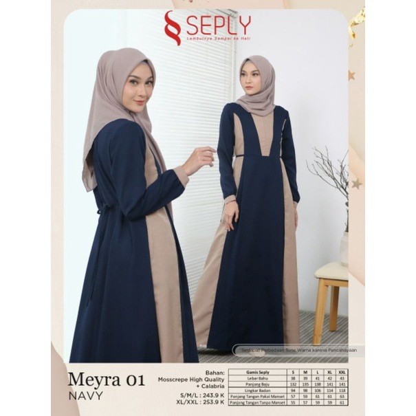 GAMIS TERBARU 2021 SEPLY MEYRA 01 NAVY