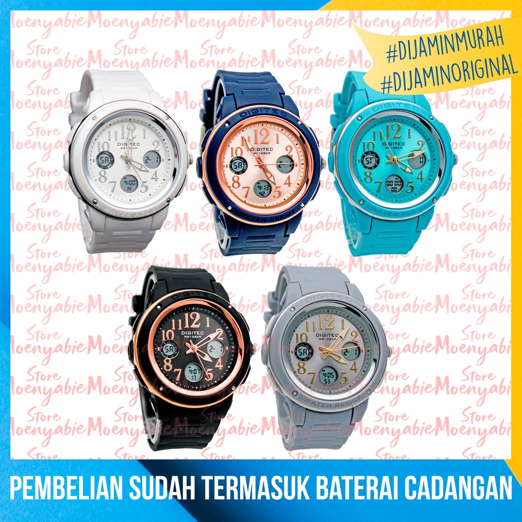Digitec BDA 4091T Original Dan Anti Air Jam Tangan Digitec Wanita