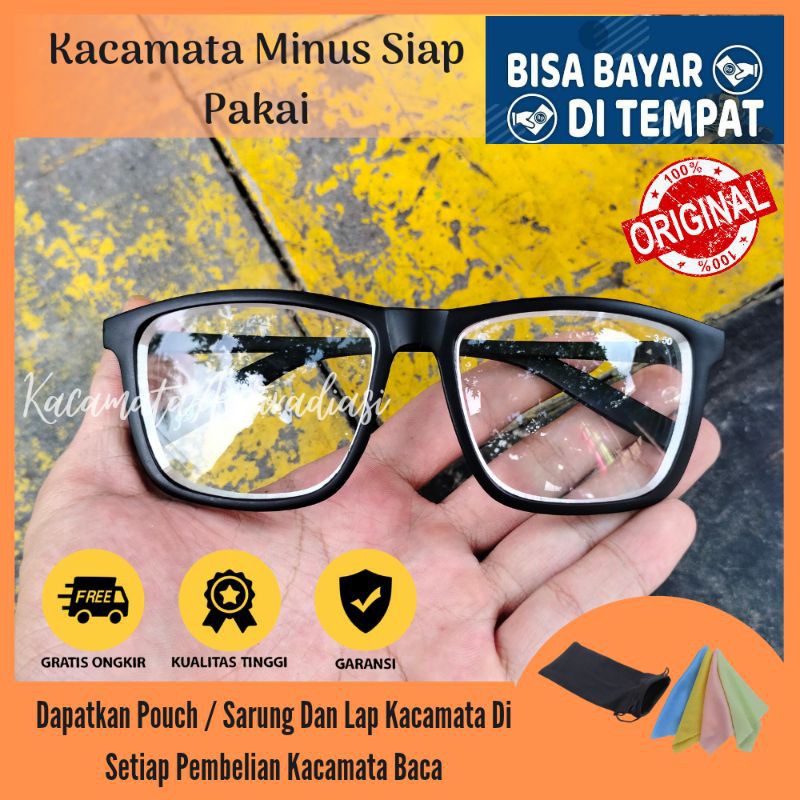 Kacamata Minus Kotak Besar Kacamata Pria Dan Wanita Lensa Minus Anti Radiasi Photocromic Fotocromic