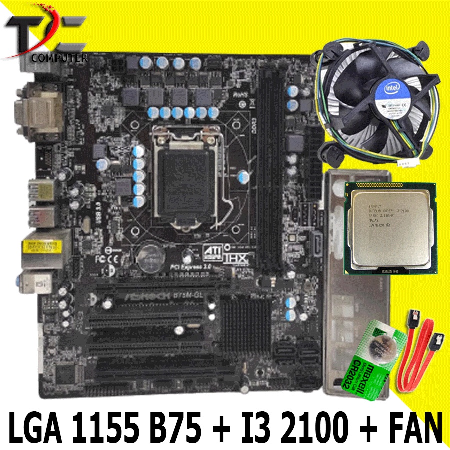 Paketan Motherboard intel LGA 1155 B75