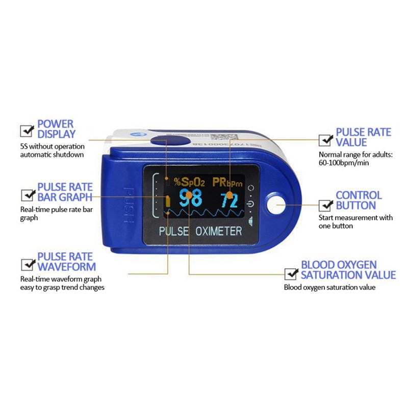 Oximeter Fingertip Pulse Oxymeter LK87 BG100364