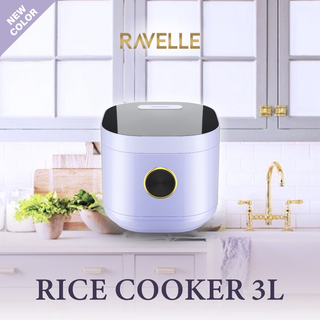 Ravelle Smart Digital Rice Cooker Low Carbo Low Sugar 3L - Lavender