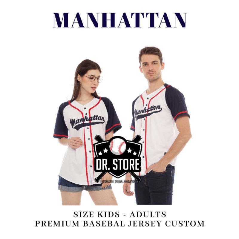 Jersey / Baju Baseball Custom Anak & Dewasa. Bebas Request Bordir depan & belakang