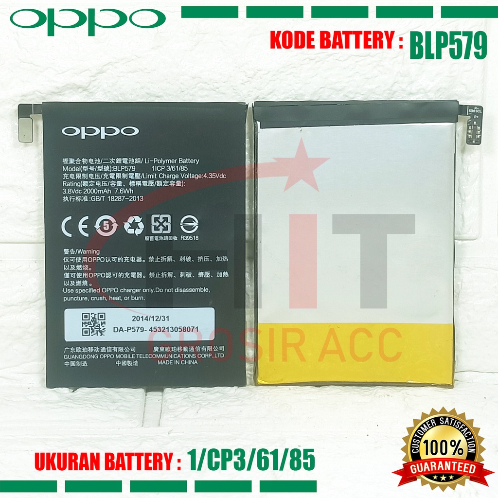 Baterai Battery Original OPPO BLP579 (R5 Neo 7 One Plus R8107 R8109)