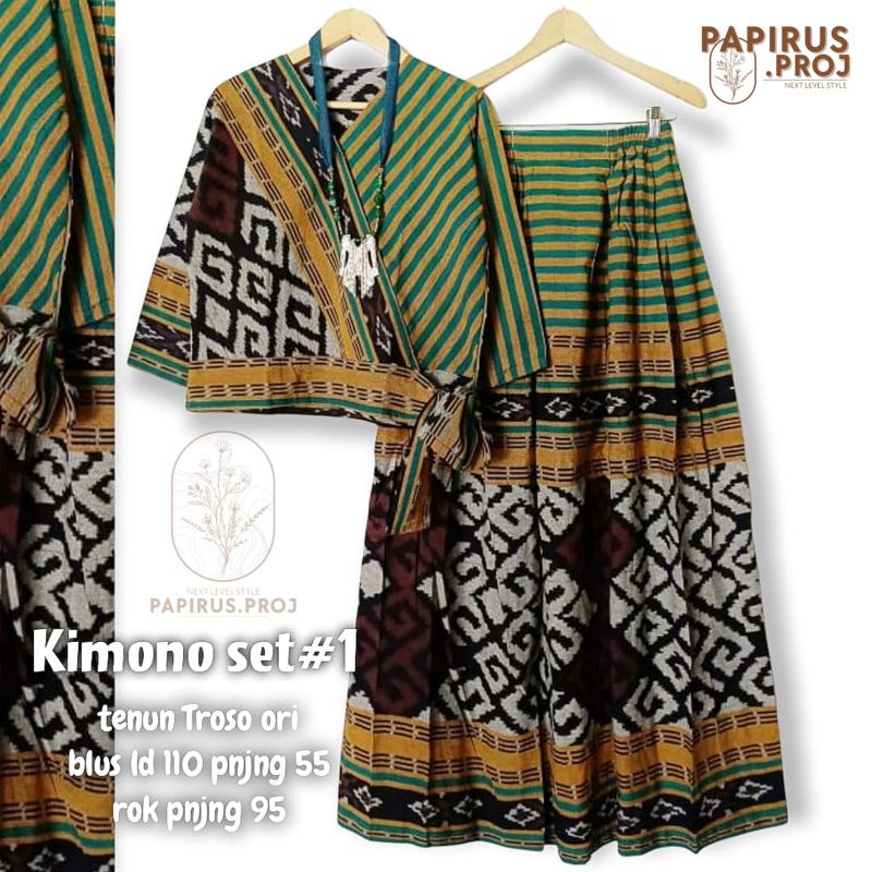 KIMONO SET TENUN TROSO ORI LD 110 PJ 55 ROK PJ 95