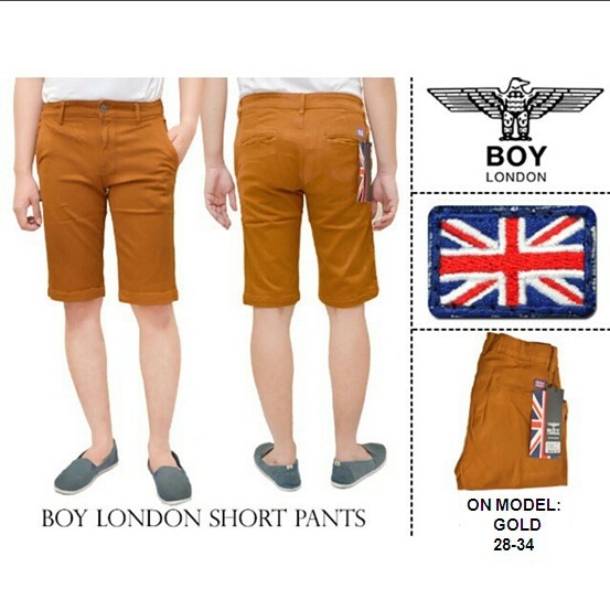 CELANA PENDEK  PRIA BOY LONDON GOLD  [READY STOK]