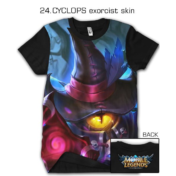 Kaos Mobile Legend kaos 3d game mobile legend legends CYCLOPS EXORCIST - 24 Bukan Kaos Dilan Baju