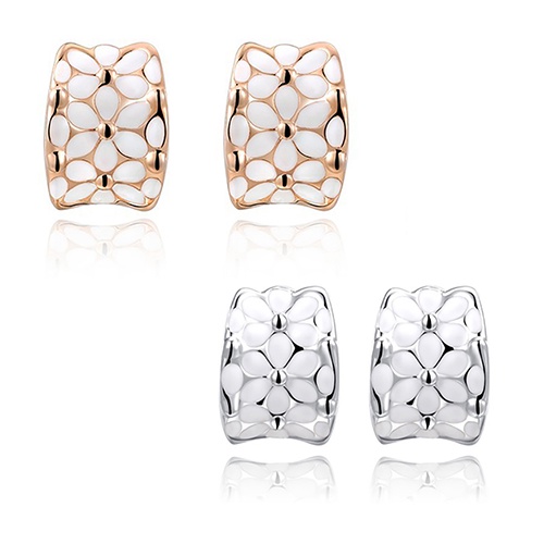 Hu Hu Hu Hu Hu Alat Bantu Pasang Kacamata♡ Anting Tusuk Gantung Wanita Desain Bunga Gaya Elegan Untuk Pestapernikahan