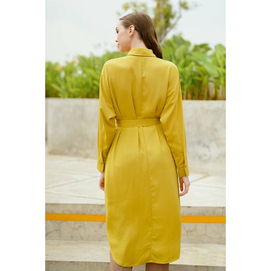 STELLA SHIRT DRESS MUSTARD - BENANG JARUM