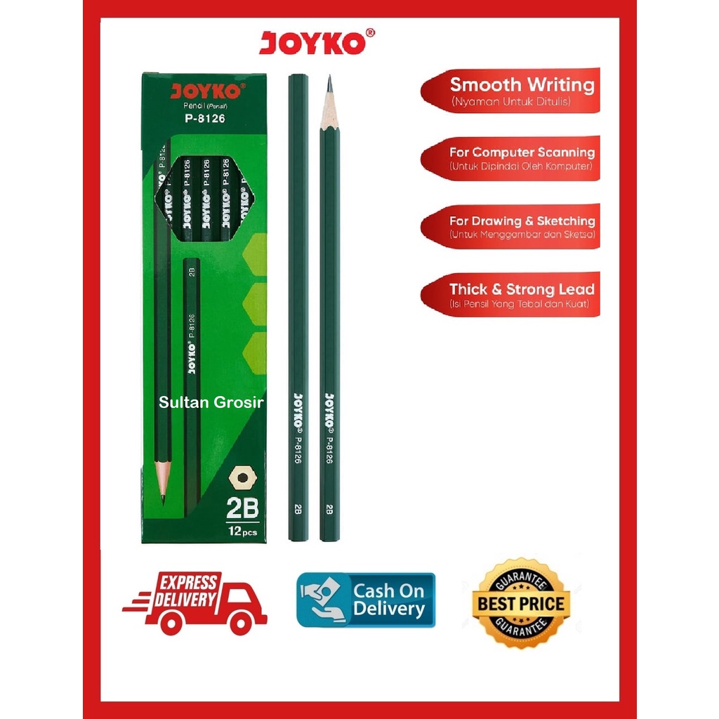 Jual Pensil Joyko P 8126 Pensil 2b Joyko 12 Pcs Shopee Indonesia