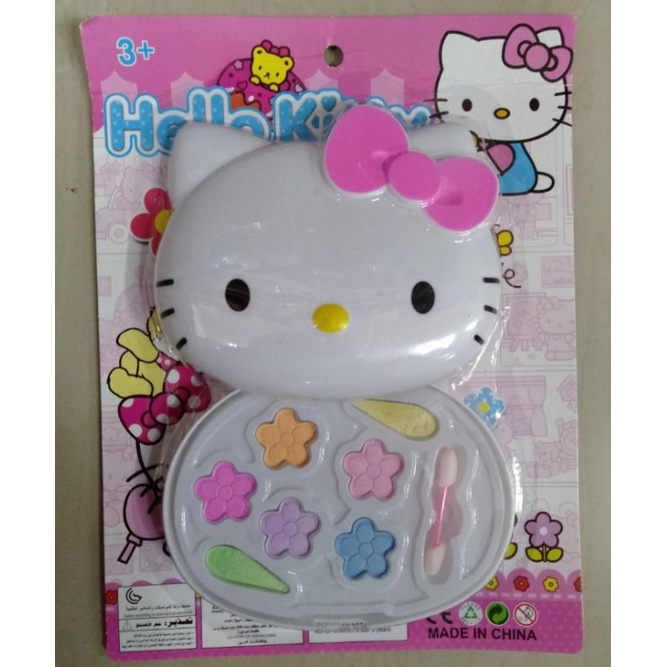 Mainan Beauty MakeUp Bentuk Kepala Hello Kitty Putih