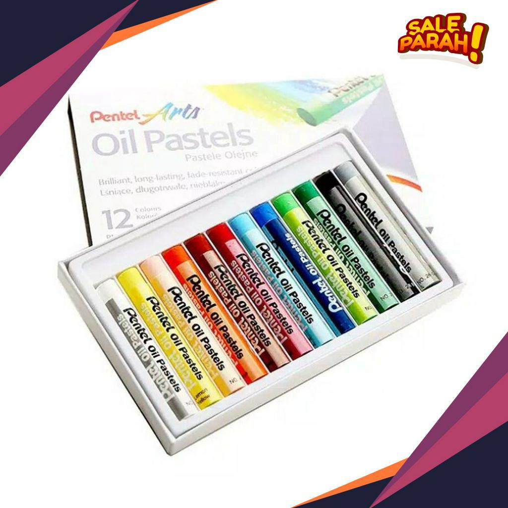 

PRAKTIS Crayon Pentel Arts Oil Pastel 12 Warna Colour