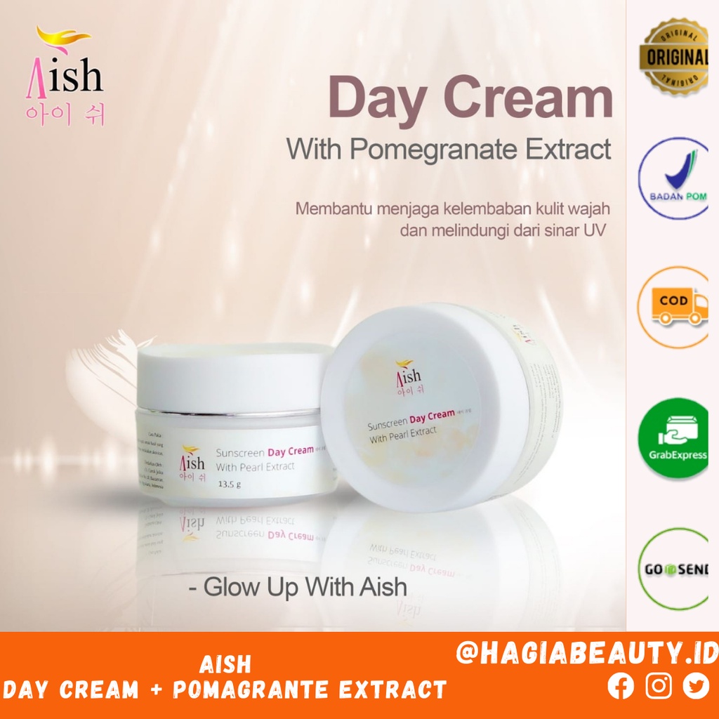 AISH CREAM DAY AND NIGHT BEAUTY KOREA - MOUSTURIZER ANTI AGING / FACIAL WASH / TONER AISH - ORIGINAL BPOM