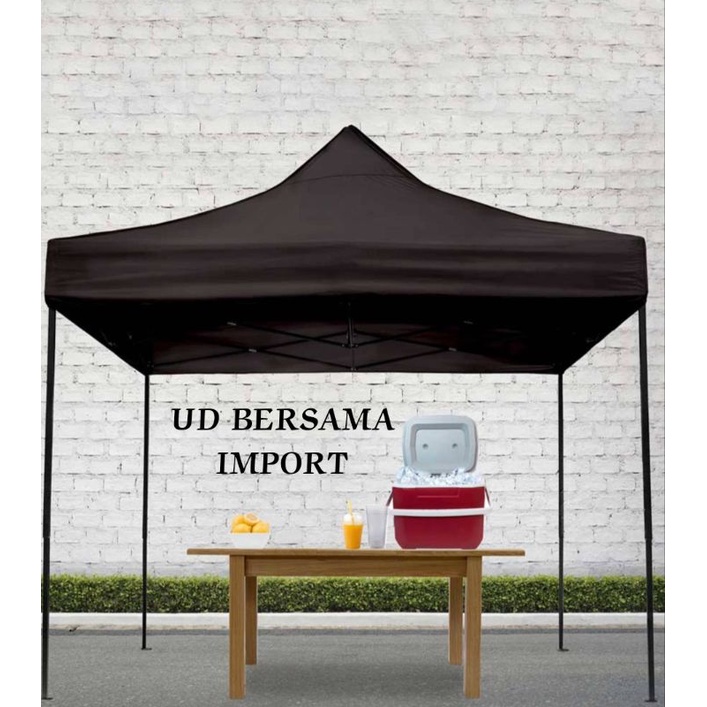 SOLEIL Tenda Gazebo 3x3M Gazebo Lipat Hitam New Arrival