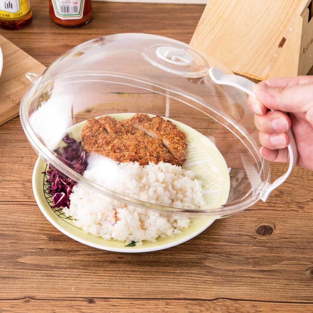 Preva Microwave Food Cover Removable Handle Plastik Tahan Panas Anti&lt;Unk&gt; Tutup Dapur