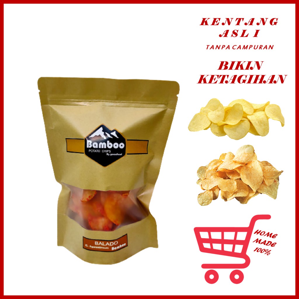 

Keripik Kentang Aneka Rasa ( Premium Home Made ) Balado