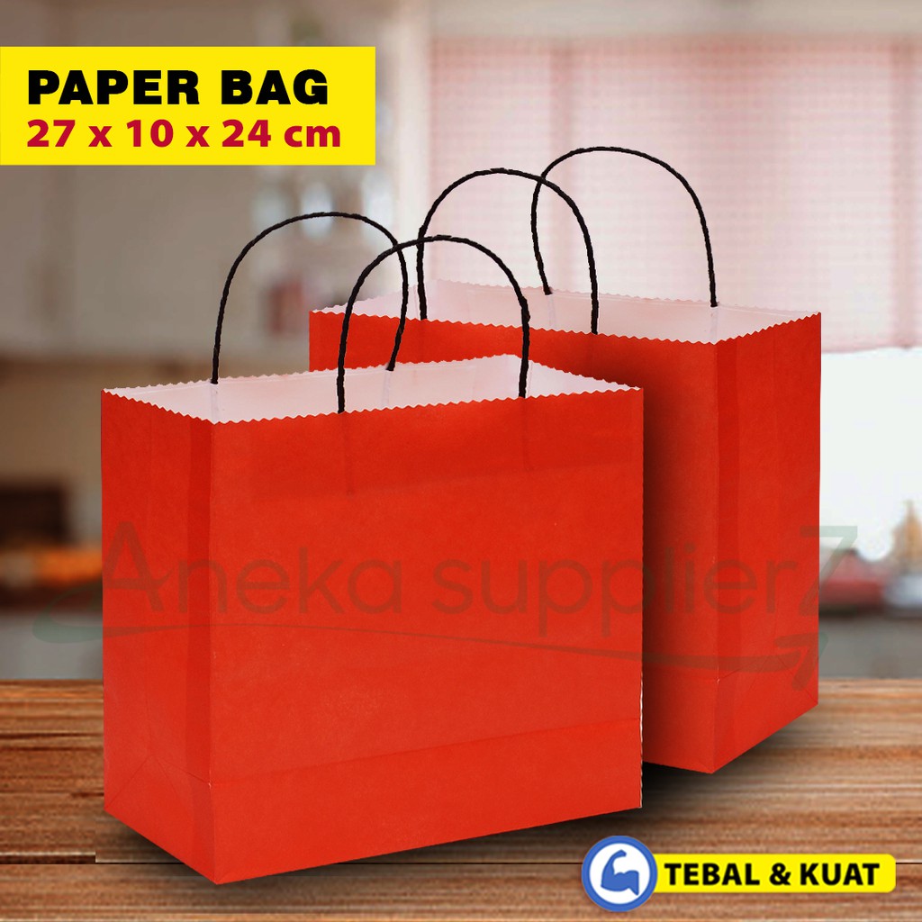 

Paper Bag Merah - Paper Bag Imlek - Paper Bag Natal |M4 - 27x10x24 cm ( 20pc)