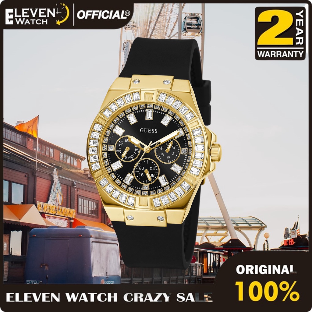 [Promo] Jam Tangan Wanita Guess GW0118L1 Black & Gold VENUS Original Garansi 2 Tahun [✔COD][100% Aut