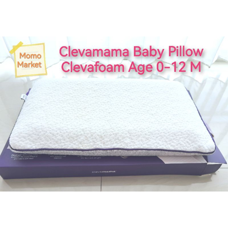 PRELOVED Clevamama Baby Pillow Clevafoam Age 0-12 M + 2 Pcs Pillow Case