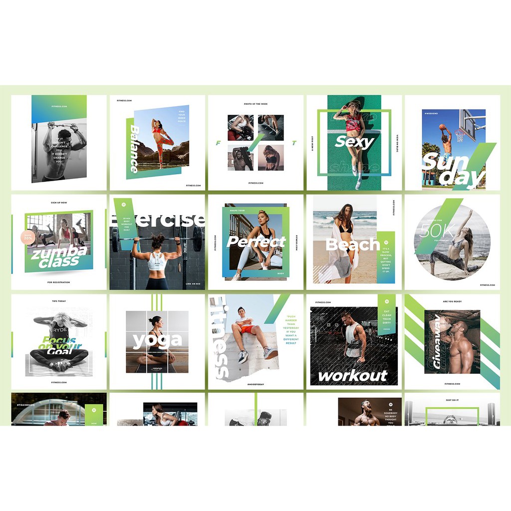 Fitness Gym Instagram Pack - Photoshop