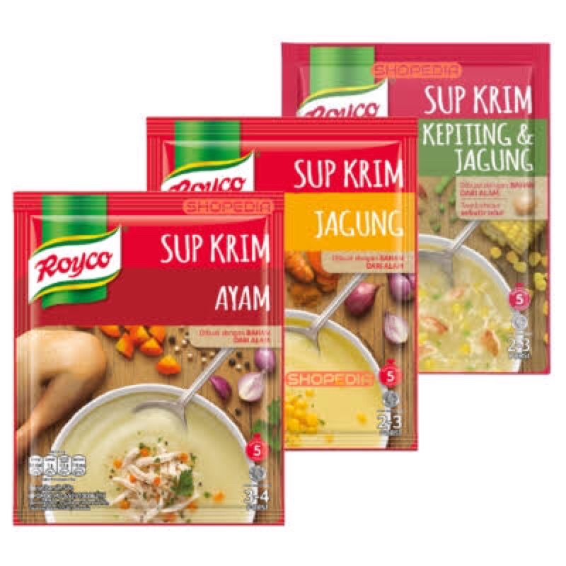 

ROYCO SUP KRIM (ayam, jagung, kepiting jagung)