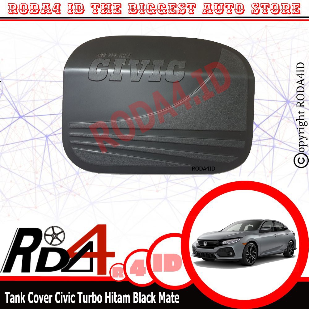 Tank Cover / Tutup Bensin All New Civic Turbo 2017 Hitam Black Mate