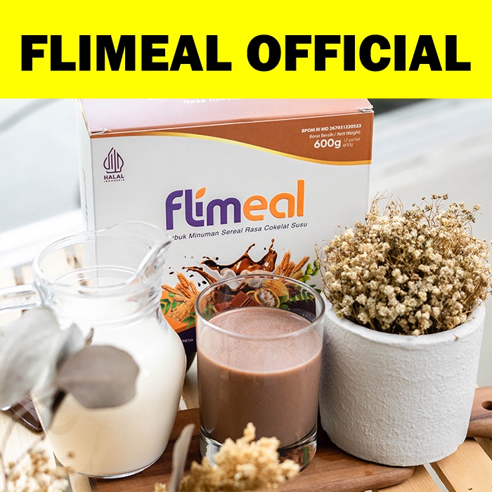 Jual Flimeal By Flimty 1 Box Isi 12 Sachet Rasa Cokelat Susu Non