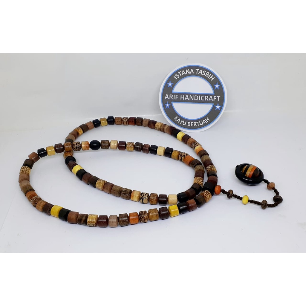 tasbih kombinasi kayu bertuah bandul cincin kayu galih kelor