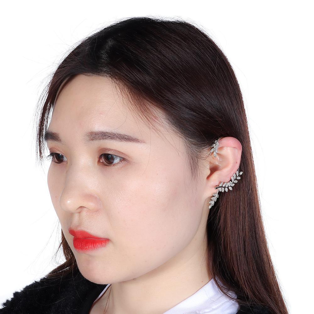 Top Leaf Ear Wrap Pesta Wanita Pria Perhiasan Anting Tragus