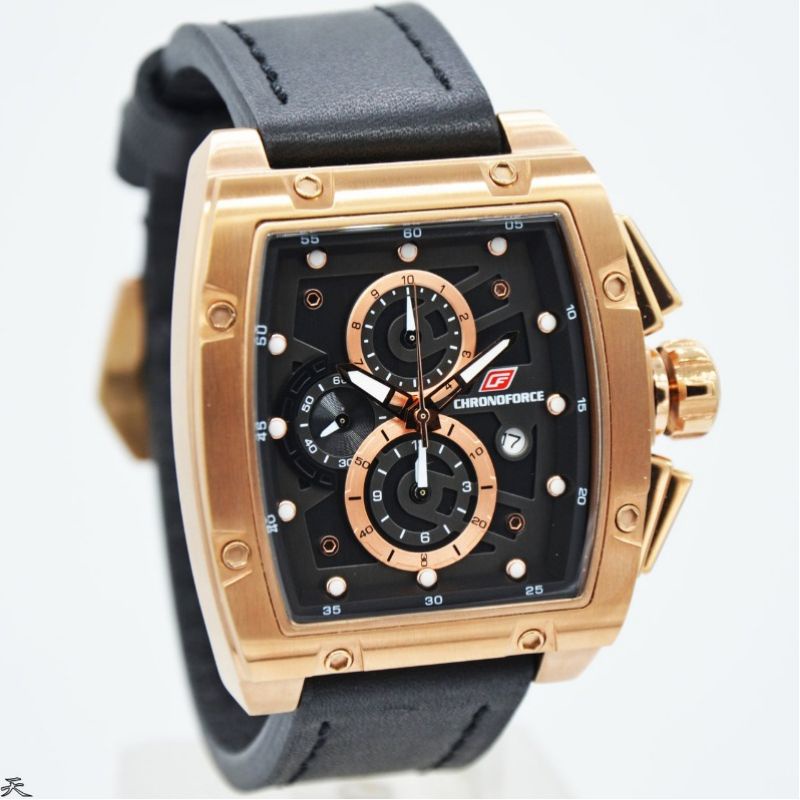 Jam Tangan Pria Chronoforce 5271 Leather Kulit Original Murah